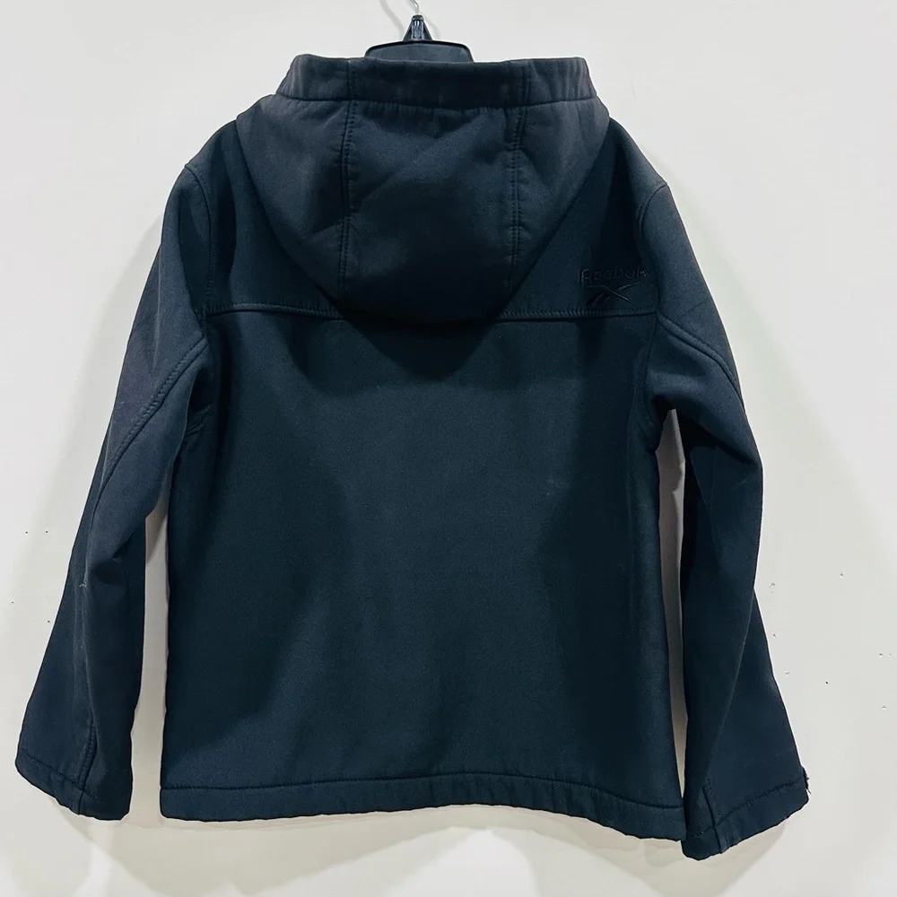 Reebok Designer‎ Black Soft Shell Kids' Unisex Hooded Jacket Size 7